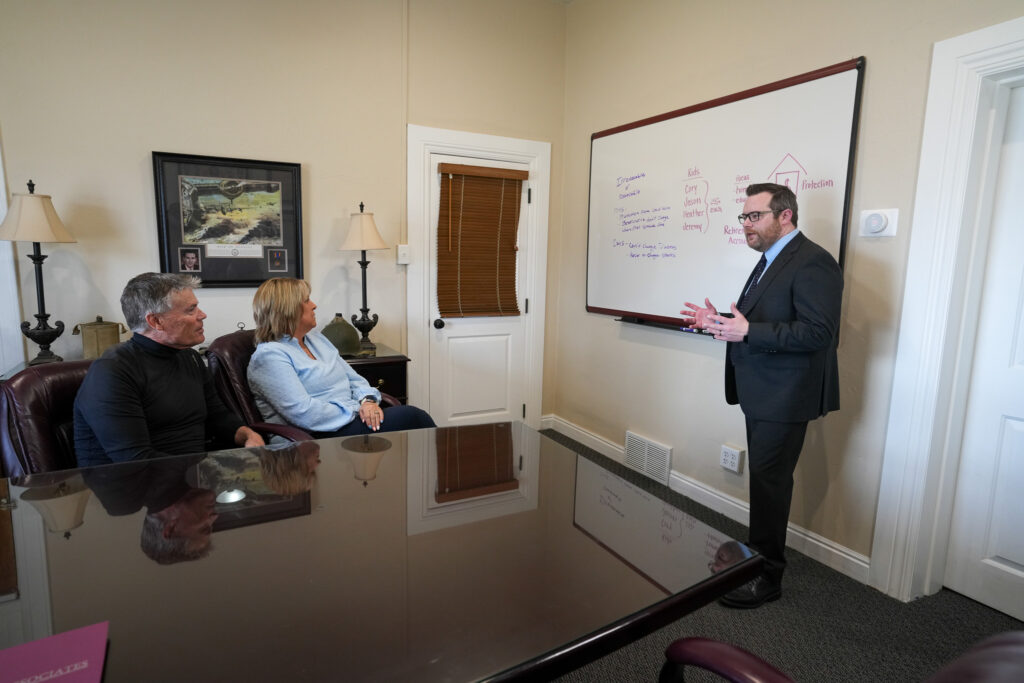 Utah Attorney, Chris Morgan, educates his clients on their estate plan.